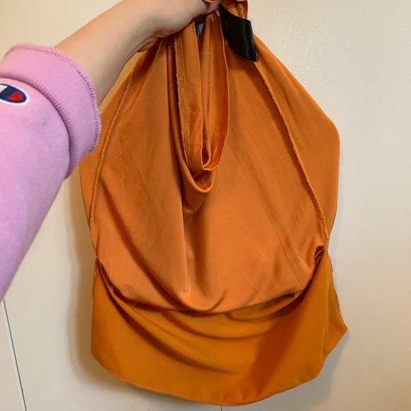 H&M orange/yellow flowy tank top. - Picture 3 of 4